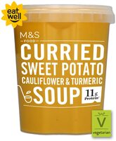 Curried Sweet Potato, Cauliflower and Turmeric Soup