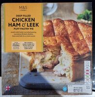 Deep Filled Chicken Ham & Leek Puff Pastry Pie