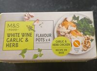 M & S White Wine, Garlic & Herb Flavour Pots x 4