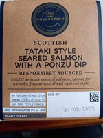Scottish Tataki Style Seared Salmon with a Ponzu Dip