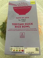 Teriyaki duck rice bowl