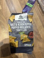 Salt & Black Pepper Popped Red Lentil Tortillas