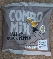 Salt and pepper seasoned shaped potato snacks