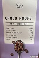Chocolate Flavoured Oat, Maize And Brown Rice Hoops Sweetened With Date Syrup
