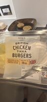 British Chicken Tikka Burgers