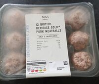 12 British Heritage Gold Pork Meatballs