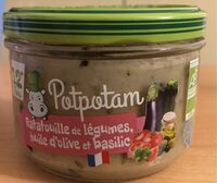 Ratatouille de legumes, huile d'olive et basilic