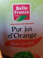 Pur jus d'orange avec pulpe