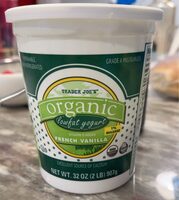 Organic lowfat yogurt french vanilla