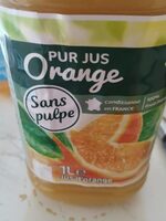 Pur jus orange sans pulpe