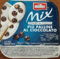 Mix Yogurt al cocco più palline al cioccolato