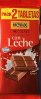 Chocolate extrafino con leche - Pack 2 tabletas
