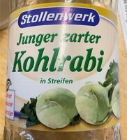 Kohlrabi in Streifen