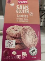 Sondey - Cookies chocolat blanc et cranberries
