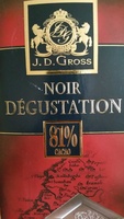 Chocolat noir dégustation 81% cacao