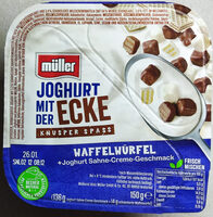 Joghurt mit der Ecke Waffelwürfel + Joghurt Sahne-Geschmack
