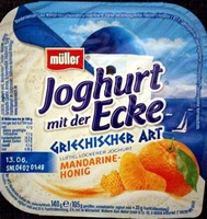 Joghurt mit der Ecke Griechischer Art Mandarine-Honig