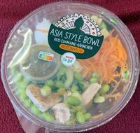 Asia style bowl-reis edamame hähnchen