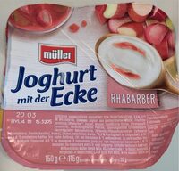 Joghurt mit der Ecke Rhabarber