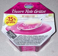 Unsere Rote Grütze - Himbeergeschmack mit Vanillesoße