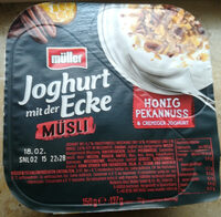 Joghurt mit der Ecke Müsli Honig Pekannuss