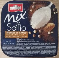 Mix Soffio Mousse di Bianco più Mandorle e Gocce di Cioccolato