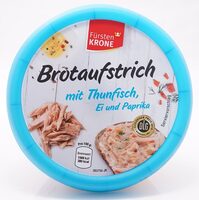 Brotaufstrich mit Thunfisch, Ei und Paprika