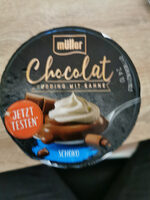 Chocolat pudding mit sahne