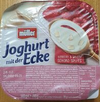 Joghurt mit der Ecke Himbeere & weisse schoko splits
