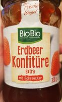 Erdbeer Konfitüre extra mit Rohrzucker