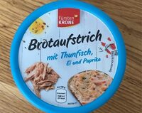 Brotaufstrich mit Thunfisch, Ei und Paprika