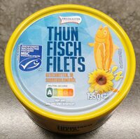 Thunfischfilets geschnitten in Sonnenblumenöl