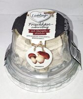 Frischkäsezubereitung mit Steinpilzstücken