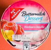 Buttermilch Dessert Himbeere-Vanille