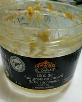 Bloc de foie gras de canard 30% morceaux