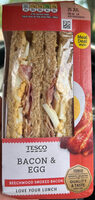 Tesco Egg Bacon Malted Brown Bread Sandwich