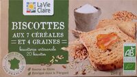 Biscottes aux 7 cereales et 4 graines