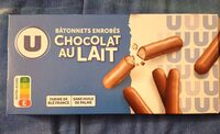 Bâtonnets enrobés au chocolat au lait