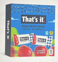 Mini Fruit Bars Apples + Blueberries