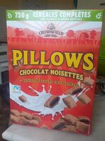 Pillows chocolat noisettes Céréales fourrées coeur fondanr