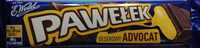 Dark chocolate bar with advocaat flavour (contains alcohol) 2,4 %.