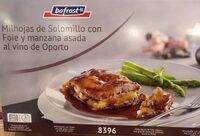 Milhojas de solomillo con foie y manzana asada