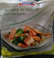 Revuelto de salmón con verduras