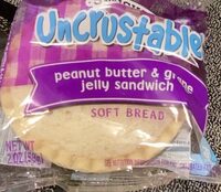 Uncrustables peanut butter and grape jelly sandwich