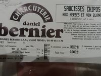 Saucisses Chipos aux Herbes et Vin Blanc
