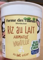 Riz au lait aromatisé vanille