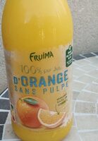 100% pur jus d'orange sans pulpe