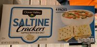 Saltine crackers topped with sea salt