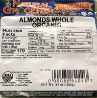 Almonds Whole Organic
