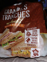 Grandes tranches pain de mie pain complet super u